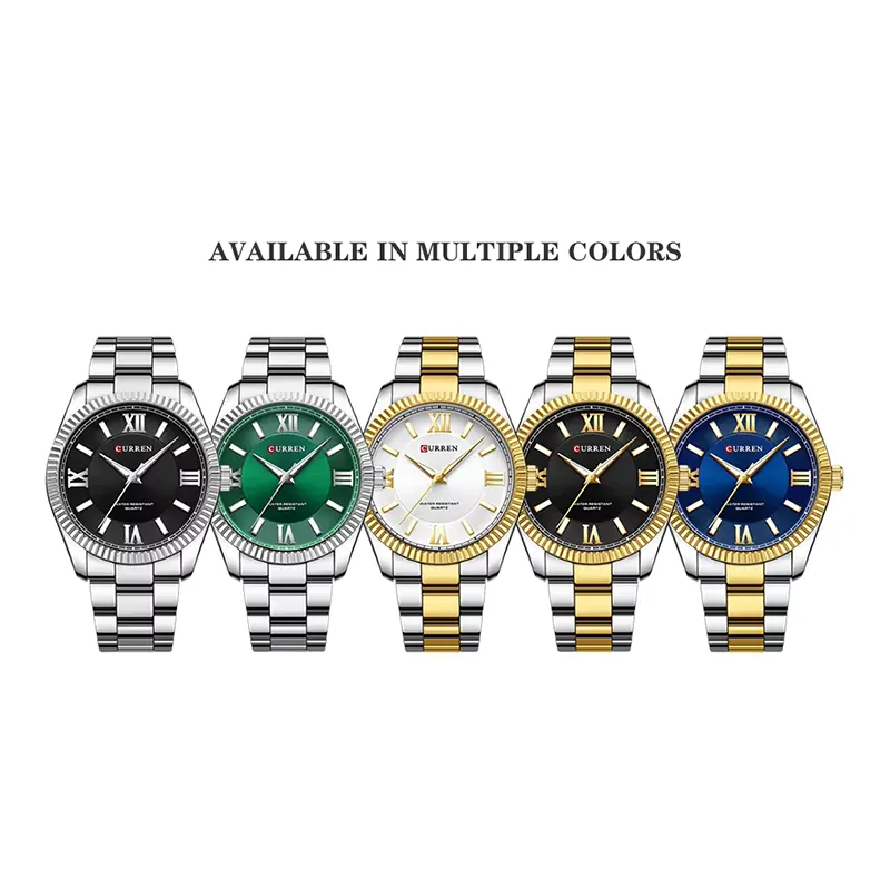 Curren Quartz Luxury Blue Dial Two-tone Men’s Watch- 8453